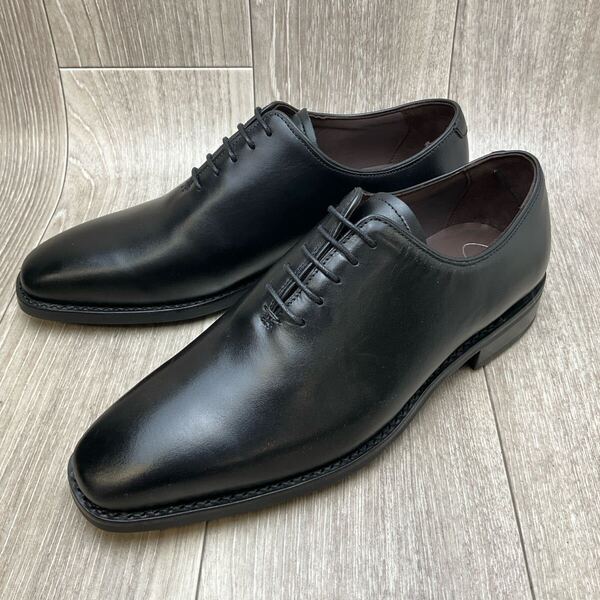 【アウトレット】ホールカット◆ブラック◆サイズ7.5(25.5cm) 紳士革靴 グッドイヤー製法 ビジネスシューズ 牛革 黒 冠婚葬祭 フォーマル