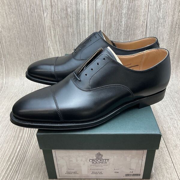【アウトレット】CROCKETT&JONES◆CONNAUGHT◆ブラック◆サイズ7(25.0cm) 紳士革靴ストレートチップ英国製クロケットアンドジョーンズ 黒