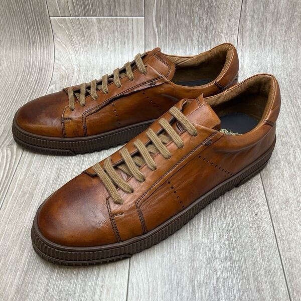 【アウトレット】Orobianco◆レザースニーカー◆サイズ44(27.0〜27.5cm)◆ブラウン◆イタリア製オロビアンコ紳士靴オフィスカジュアル 茶