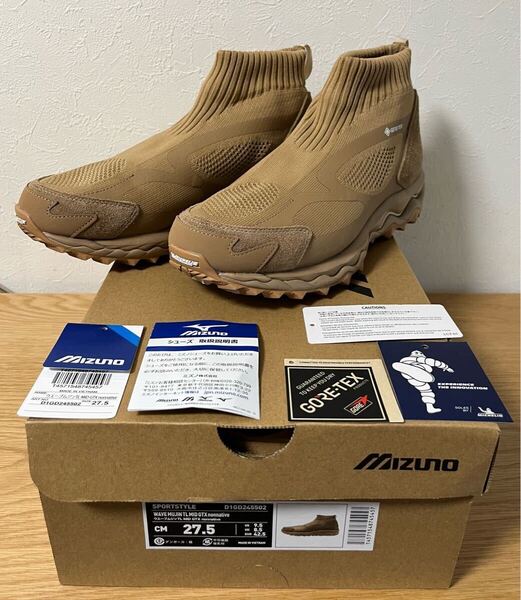 コニャック ベージュ ブラウン スニーカー nonnative ノンネイティブ MIZUNO WAVE MUJIN TL MID GTX NN-F4554 ミズノ ムジン シューズ