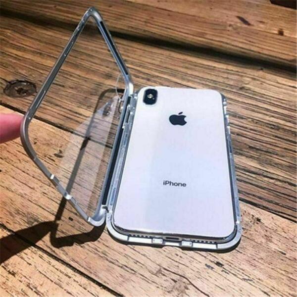 iPhone 16 ガラスケース両面フルカバー 360° 全面保護 シルバー