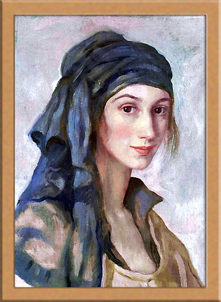女性の自画像 A4 ウクライナのアート