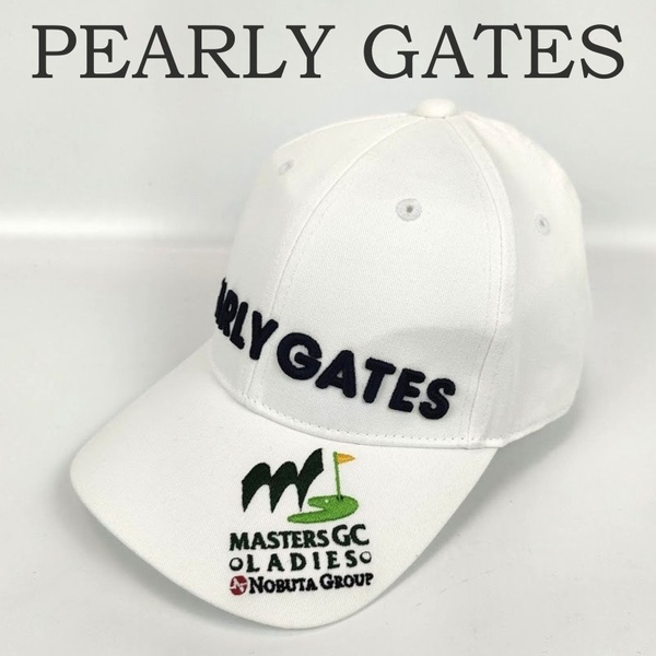 PEARLY GATES パーリーゲイツ キャップ 帽子 ホワイト 白 MASTERS GC LADIES メンズ レディース JACK BUNNY ゴルフウェア レア 希少 中古