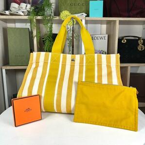 美品 HERMES 名作 カンヌMM 大容量 バッグ