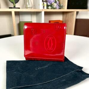 新品 Cartier ハッピーバースデー 二つ折り財布 保管袋付き