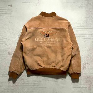 美品 GIORGIO ARMANI オールレザー 短丈 ブルゾン XL