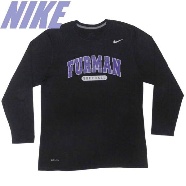 ナイキ NIKE ドライフィット DRI-FIT 長袖 Tシャツ ★ ロンT トレーニング ランニング アスレチック 黒 アメリカ