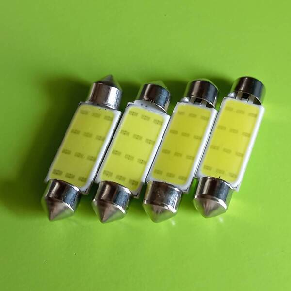 T10×41(42)mm 超爆光!4個セット LED ホワイト ルームランプ ナンバー灯 キャンセラー内蔵 ベンツ BMW アウディ VW MINI ポルシェ 等 /t41