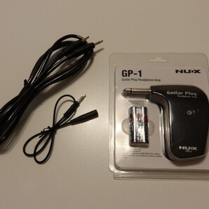【美品】NUX GP-1ヘッドホンアンプ+JVC 延長オーディオコード 0.3m +オーディオテクニカ1.5mステレオミニプラグケーブル