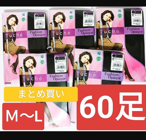 NZE グンゼ Tuche トゥシェ タイツ 60足 60デニール M〜L
