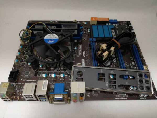送料無料 MSI Z77A-S40 LGA1155 CPUファン メモリ オマケ付き付 中古動作品