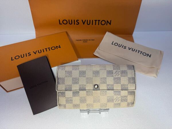 【良品】 ルイヴィトン ダミエアズール ポルトフォイユ サラ 長財布 財布 LOUIS VUITTON