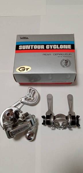 SUNTOUR VX◎リアディレイラー(スプロケット1個脱落)+箱◎Wレバー