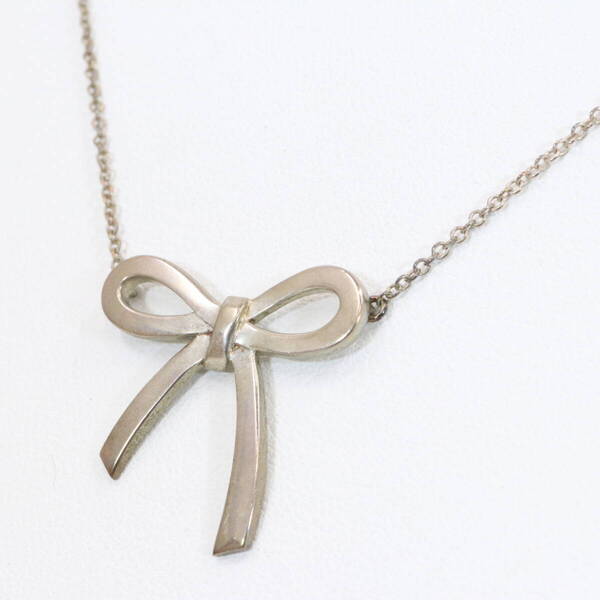 TIFFANY & Co. ティファニー ネックレス ボウ リボン SV925 シルバー アクセサリー 【中古】 / 10865 MK