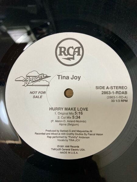 Tina Joy Hurry Make Love 12” レコード