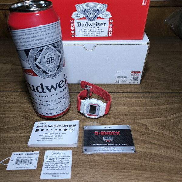 G-SHOCK Gショック x Budweiser バドワイザー 限定コラボモデル CASIO DW-5600NUD207 DW-5600NUD20-7 カシオ