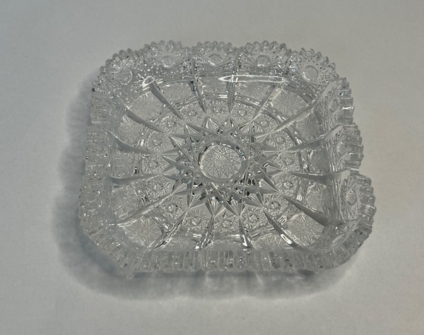 【未使用保管品/送料無料】 ボヘミアグラス 小皿 角 12cm 500PK PK500 カット ボヘミア クリスタル プレート BOHEMIA CRYSTAL