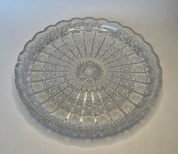 【未使用保管品/送料無料】 ボヘミアグラス 大皿 28cm 500PK PK500 カット ボヘミア クリスタル プレート BOHEMIA CRYSTAL