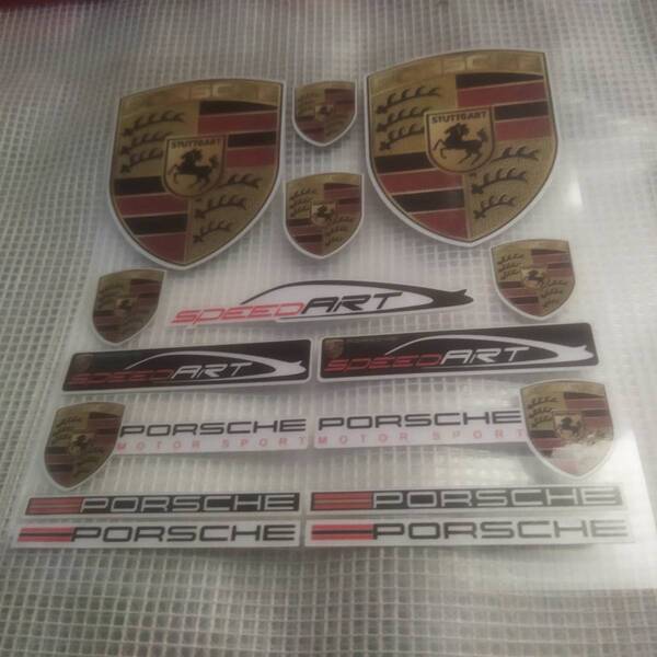 【ゆうパケット送料込】PORSCHE(ポルシェ) ステッカー 横13.5cm×縦16cm ①