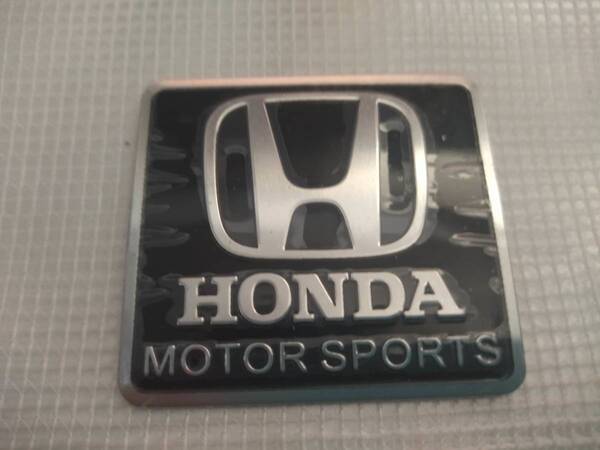 【ゆうパケット送料込】HONDA(ホンダ)エンブレムプレート ブラック 縦6cm×横6㎝ ムゲン