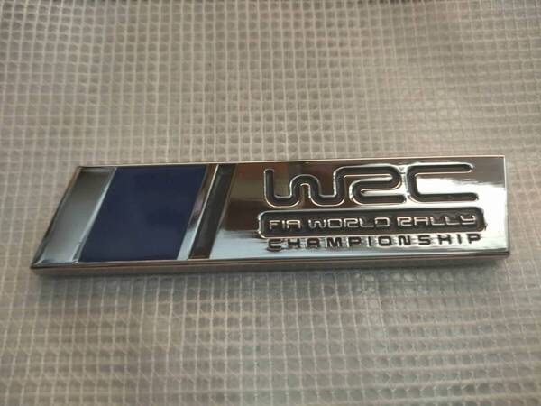 【ゆうパケット送料込】WRC 3Dエンブレム(両面テープ) メッキシルバー 金属製 スバル ⑥