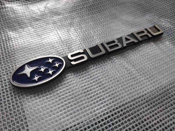 【ゆうパケット送料込】SUBARU エンブレム 縦3cm×横16cm×厚4mm アルミ製 ⑥ スバル STI