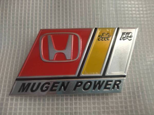 【ゆうパケット送料込】MUGEN POWER(無限パワー)エンブレムプレート 縦4.5cm×横9㎝ HONDA