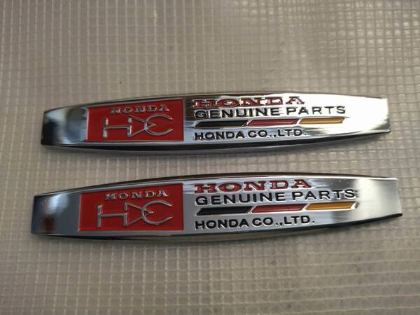 【ゆうパケット送料込】HONDA(ホンダ) 3Dエンブレムプレート 縦2cm×横10cm×厚5mm 2枚組 ②
