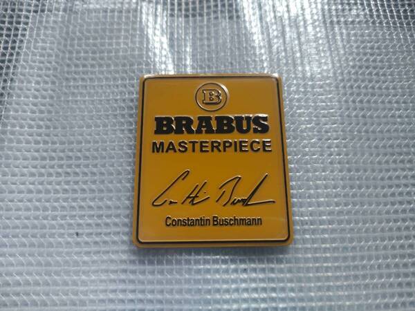 【ゆうパケット送料込】BRABUS(ブラバス)エンブレムプレート イエロー メルセデスベンツ