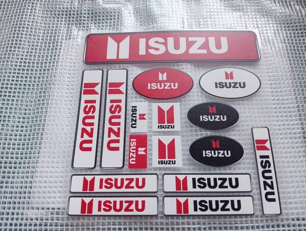 【ゆうパケット送料込】ISUZU(いすゞ) ステッカー 横12.3cm×縦12.3cm ⑥ 117 ベレット ジェミニ エルフ フォワード ギガ