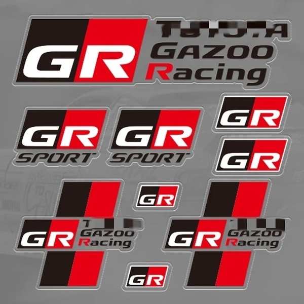 【ゆうパケット送料込】 GR(ガズーレーシング) ステッカー 横12.5cm×縦12.5cm ⑦ GAZOO ver7