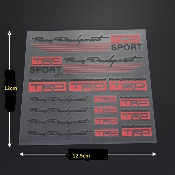 【ゆうパケット送料込】TRD ステッカー ブラック 横12.5cm×縦12cm ⑥