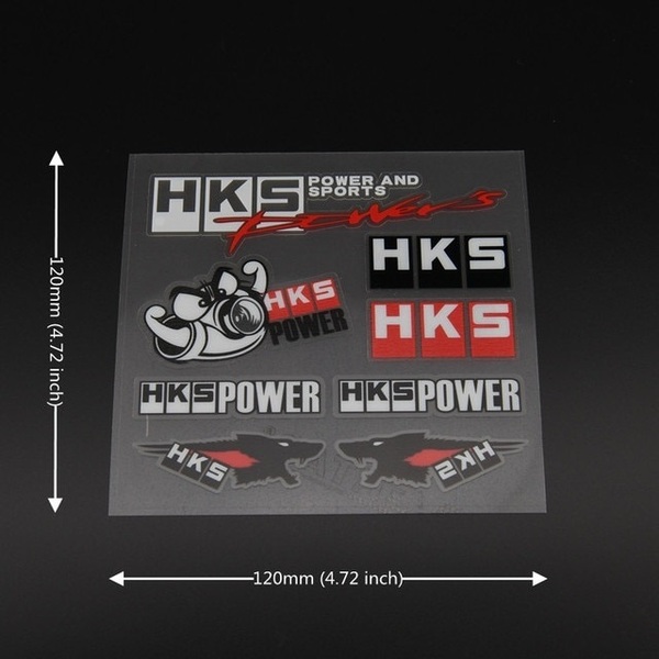 【ゆうパケット送料込】HKS ステッカー 横12cm×縦12cm ①