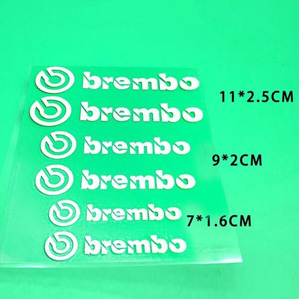 【ゆうパケット送料込】Bremboステッカー シルバー 横11cm×縦13cm (1シート=大中小 計6枚) ブレンボ