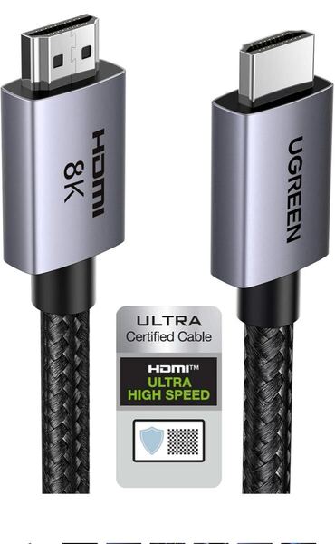 UGREEN 8K 60Hz HDMI ケーブル HDMI2.1 Ultra High Speed 認証取得 超高速 48Gbps 10K 8K 4K UHD 1m