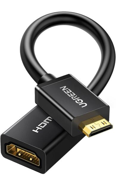 UGREEN mini hdmi to hdmi 変換アダプター hdmi ケーブル ハイスピード ミニ Mini オスメス 延長 中継 4K 3D Raspberry Pi 20cm