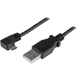 StarTech.com Micro USBケーブル 2m L型右向き オス/オス USBAUB2MRA