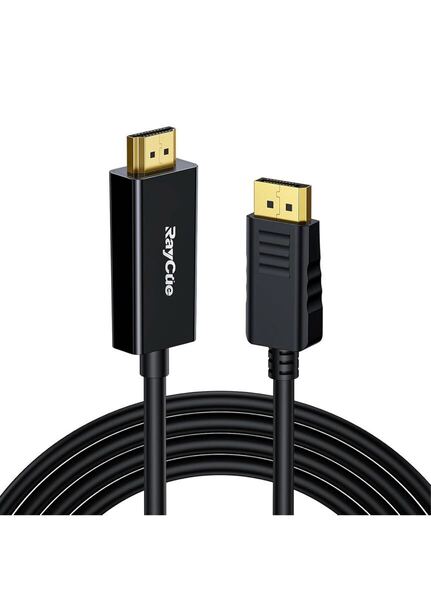 RayCue DisplayPort HDMI 変換ケーブル1.8M 4K@60Hz ディスプレイポート HDMI 変換 ケーブル DP(PC) to HDMI