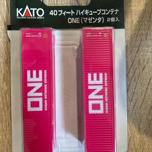 送料無料 新品 即決 KATO 23-580A 40フィート ハイキューブコンテナ ONE(マゼンタ) 2個入