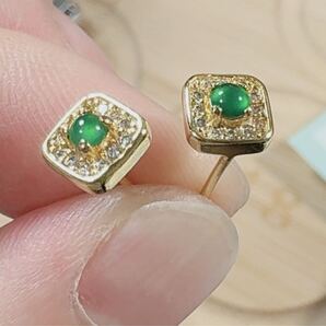 R2M-0155天然本翡翠《本物保証》 緑 ミニピア3.0/6.3mm一点物 魔除け 昇進 成功 風水 金運 財運 幸運 幸福 縁起物 パワーストーン