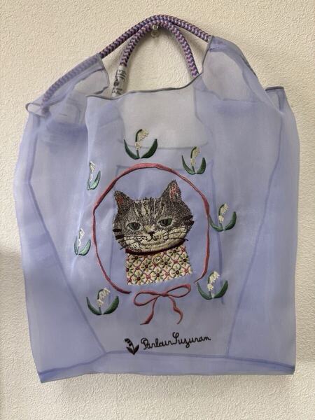 ★クスグルジャパン パラコードバック シフォン生地 ネコ ちまきちゃん エコバッグ kusuguru トートバッグ エコバッグ