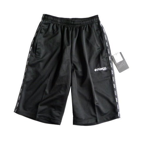 新品 スムス テープ ハーフパンツ KAEPA ケイパ M メンズ 黒 ロゴ入り 紳士 ショートパンツ 吸水速乾 UV対策