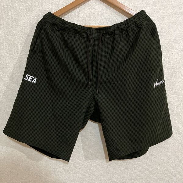 送料無料 WIND AND SEA x NANGA Dot Air(R ) Shorts Olive ナンガ × ウィンダンシー M