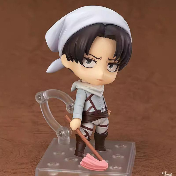 進撃の巨人 お掃除 リヴァイ ねんどろいど フィギュア 10cm