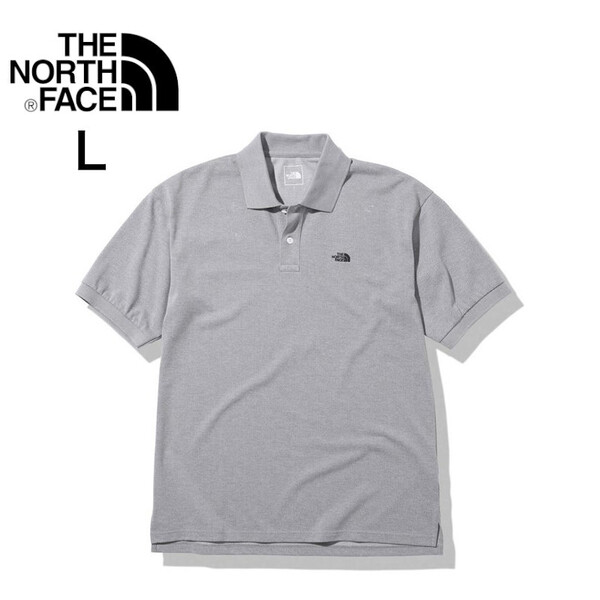 【C-12-2】 THE NORTH FACE ノースフェイス ショートスリーブエニーパートポロ(メンズ) NT22232 カラー:ミックスグレー・Z サイズ:L