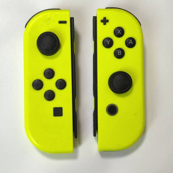 送料無料 Nintendo Switch Joy-Con ジョイコン 純正 ネオンイエロー L R セット ジャンク