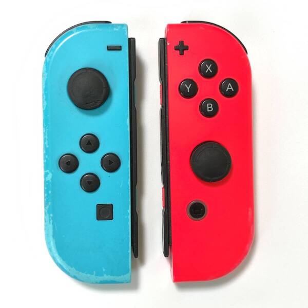 送料無料 Nintendo Switch Joy-Con ジョイコン 純正 ネオンブルー ネオンレッド L R セット ジャンク