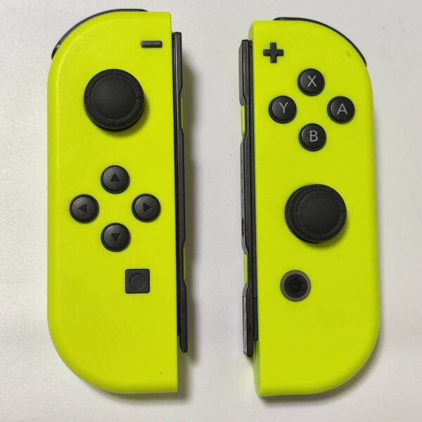 送料無料 動作確認済み Nintendo Switch ニンテンドー スイッチ Joy-Con ジョイコン 純正 ネオンイエロー L R セット 中古