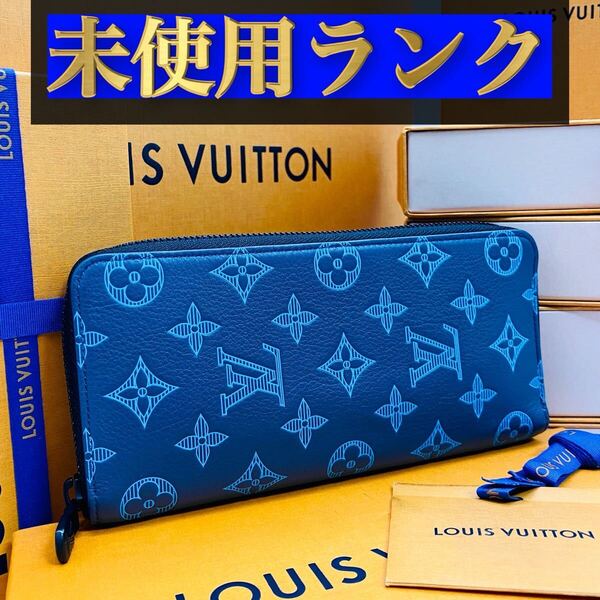 574【ほぼ未使用ランク】★最新★ルイヴィトン★ジップ 長財布 ヴェルティカル モノグラム シャドウ★正規品★