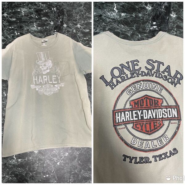 Harley-Davidson ハーレーダビッドソン スカル Tシャツ ロゴXL